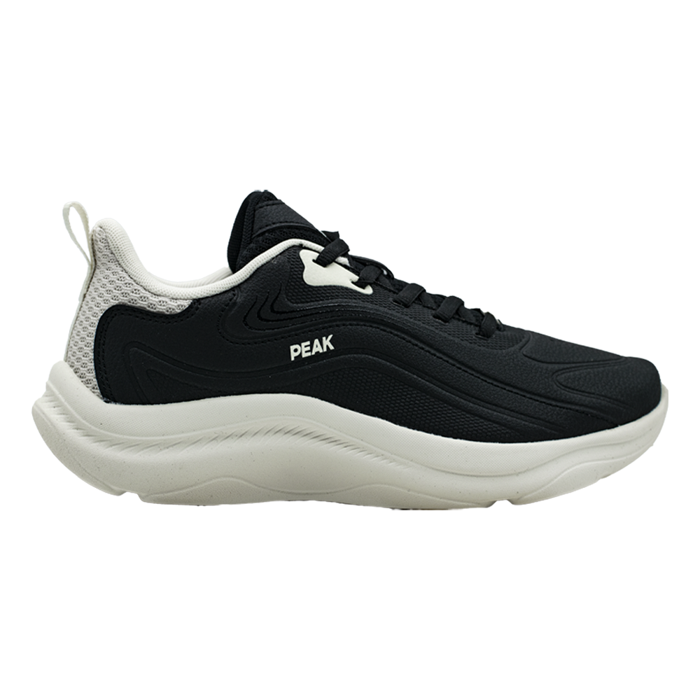 Tenis Jogging PEAK Mujer Negro-Blanco