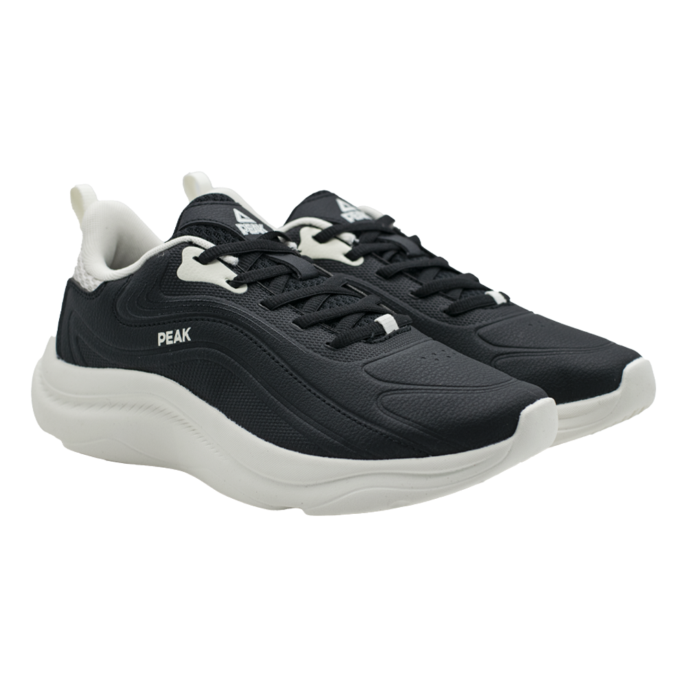 Tenis Jogging PEAK Mujer Negro-Blanco